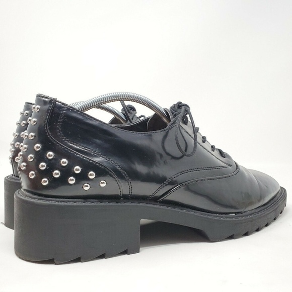 Zara Womens Studded Platform Derby Shoes 41 US 10 - Picture 4 of 12
